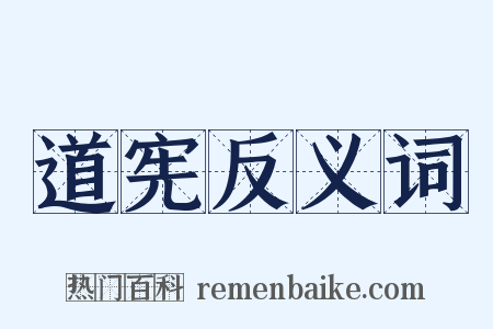 道宪反义词是什么意思的图片